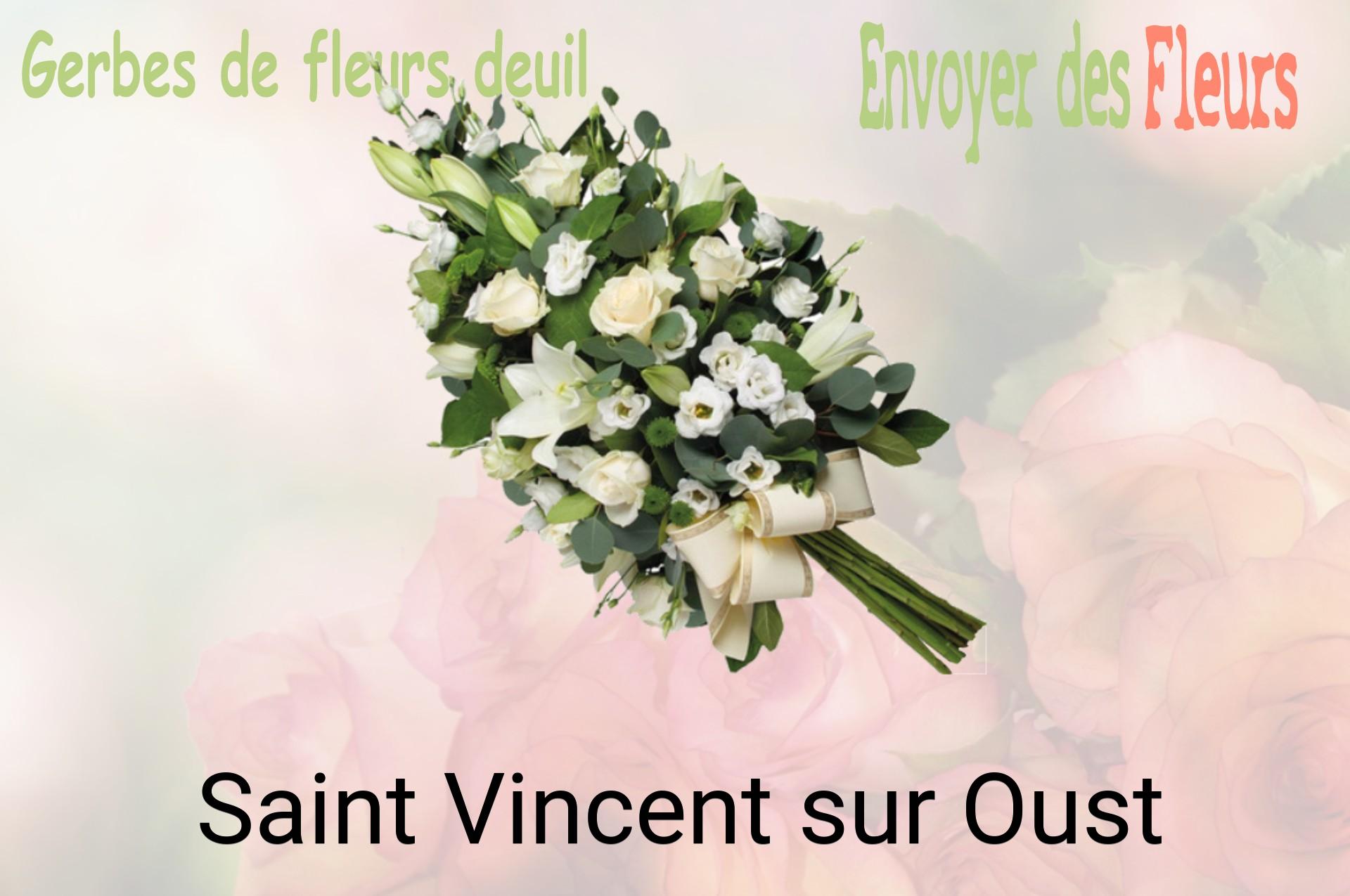 Gerbe de fleurs de deuil livrée à Saint-Vincent-sur-Oust